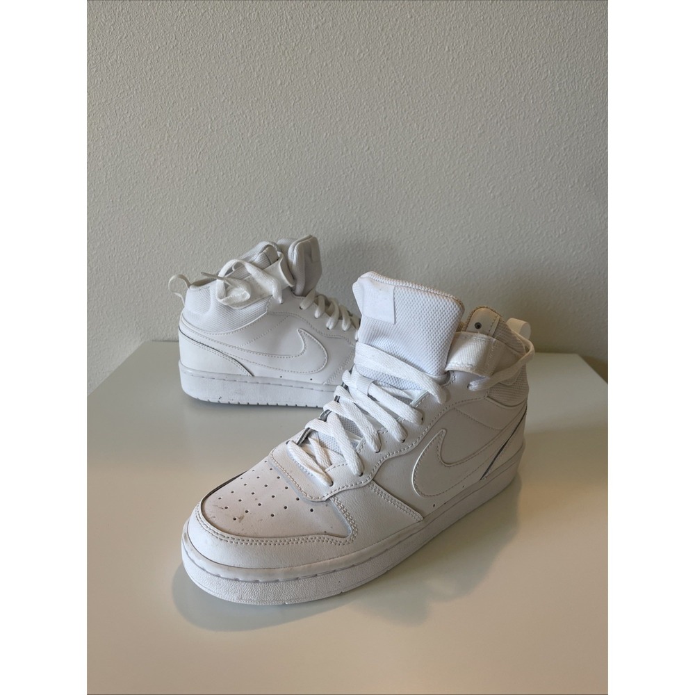 Nike Court Borough Mid 2 (GS) White Kid's Sneakers - Size 7Y CD7782-100